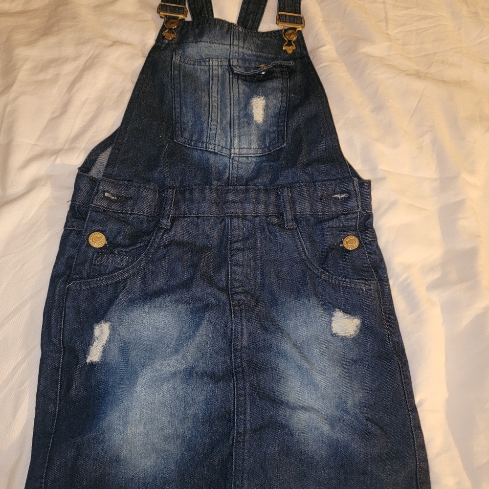Girl's Lollipop  Acid Wash Jean Dress Size 10.